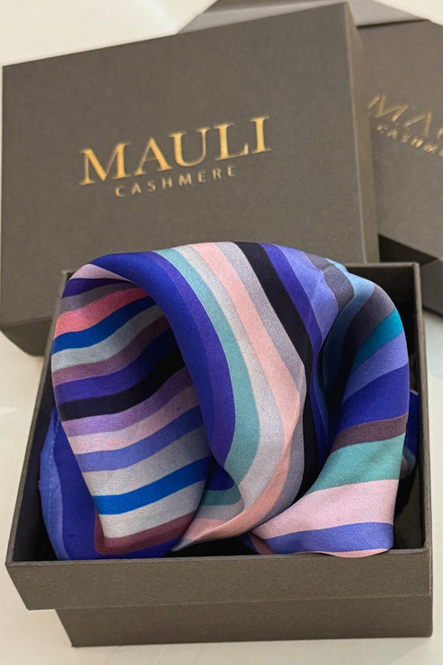 Midnight Riviera | Pure Silk Pocket Square